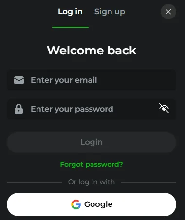 Jackpot Raider casino login form
