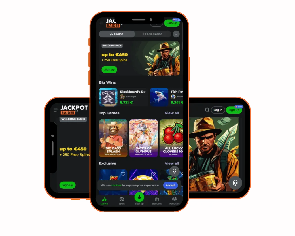 Jackpot Raider casino mobile app